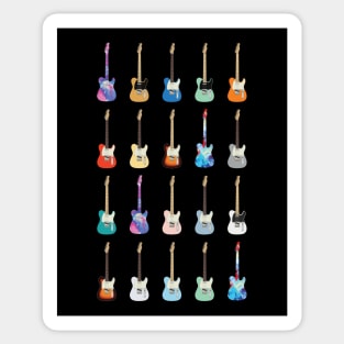 T-Style Electric Guitar Icons Huge Collection Sticker